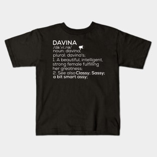 Davina Name Davina Definition Davina Female Name Davina Meaning Kids T-Shirt